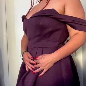 ASOS plum fit and flair dress